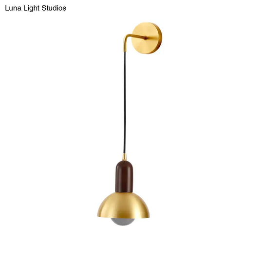 All Copper Bedside Wall Lamp Light Luxury Post Modern Simple Living Room Background Aisle Retro