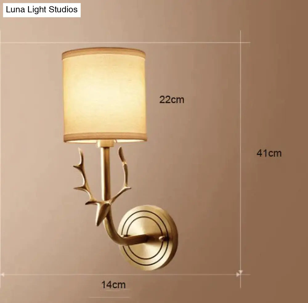 All-copper Cabinet Antler Corridor Bedroom Copper Wall Lamp Copper Wall Lamps