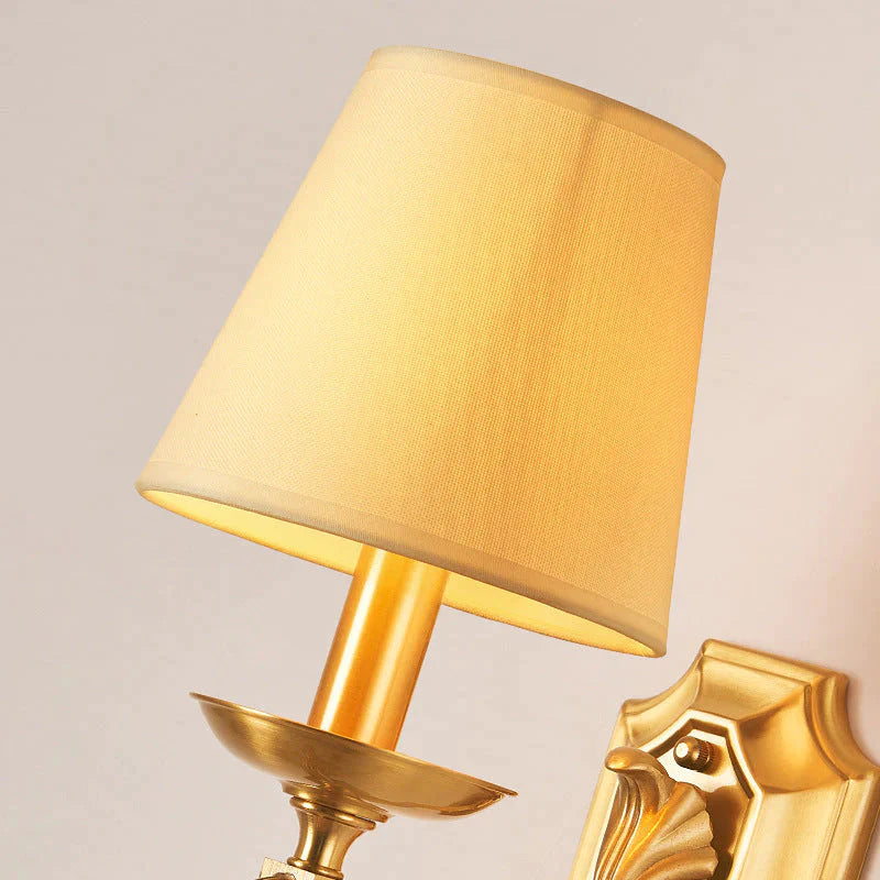 Tout cuivre applique personnalité créative salon chambre lampe de chevet applique couloir applique murale