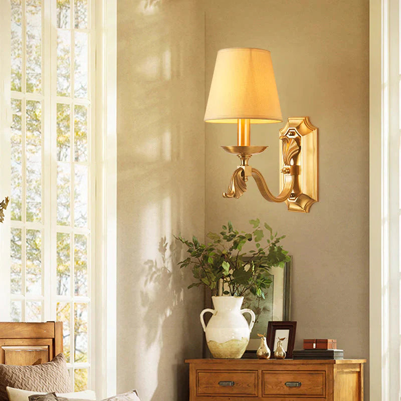 Tout cuivre applique personnalité créative salon chambre lampe de chevet applique couloir applique murale