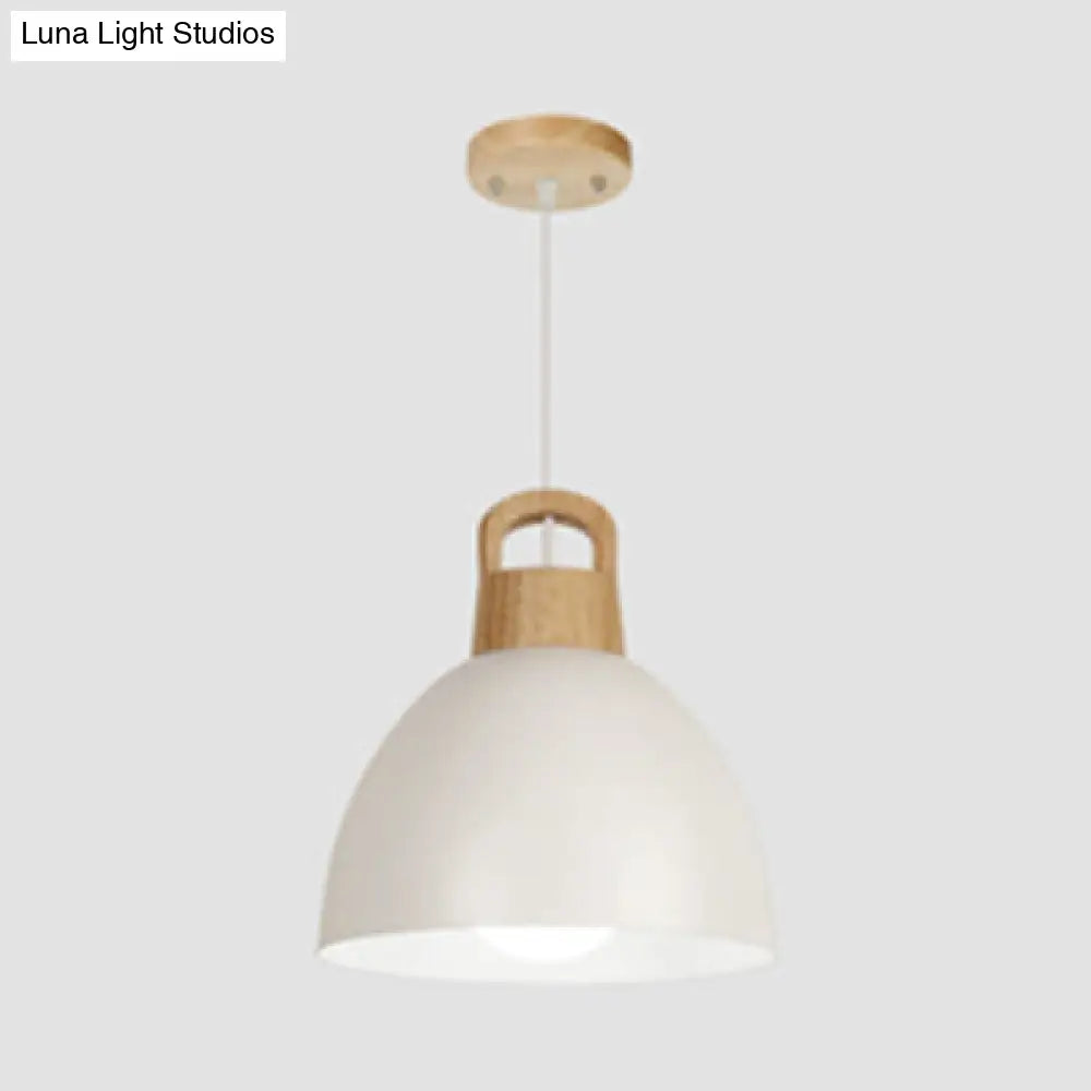 Aluminum Kitchen Corridor Pendant Light With Macaron Design - Enhanced Illumination 1 Bulb White