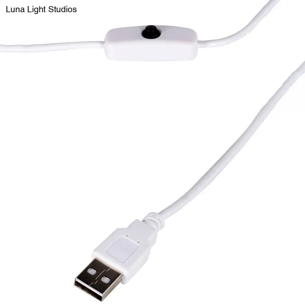 Aluminum Usb Table Lamp - Sunset Glow Led Spotlight In Black For Contemporary Bedroom Lighting
