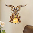 Amber Crackle Glass Wall Sconce With Traditional Bubble Design - Gold Finish