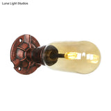 Amber Glass Wall Sconce Lamp With Vintage Charm: Perfect For Living Rooms