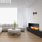 Amber Glass Wall Sconce Lamp With Vintage Charm: Perfect For Living Rooms