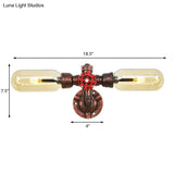 Amber Glass Wall Sconce Lamp With Vintage Charm: Perfect For Living Rooms