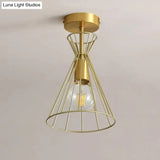 American All-Copper Balcony Ceiling Lamp