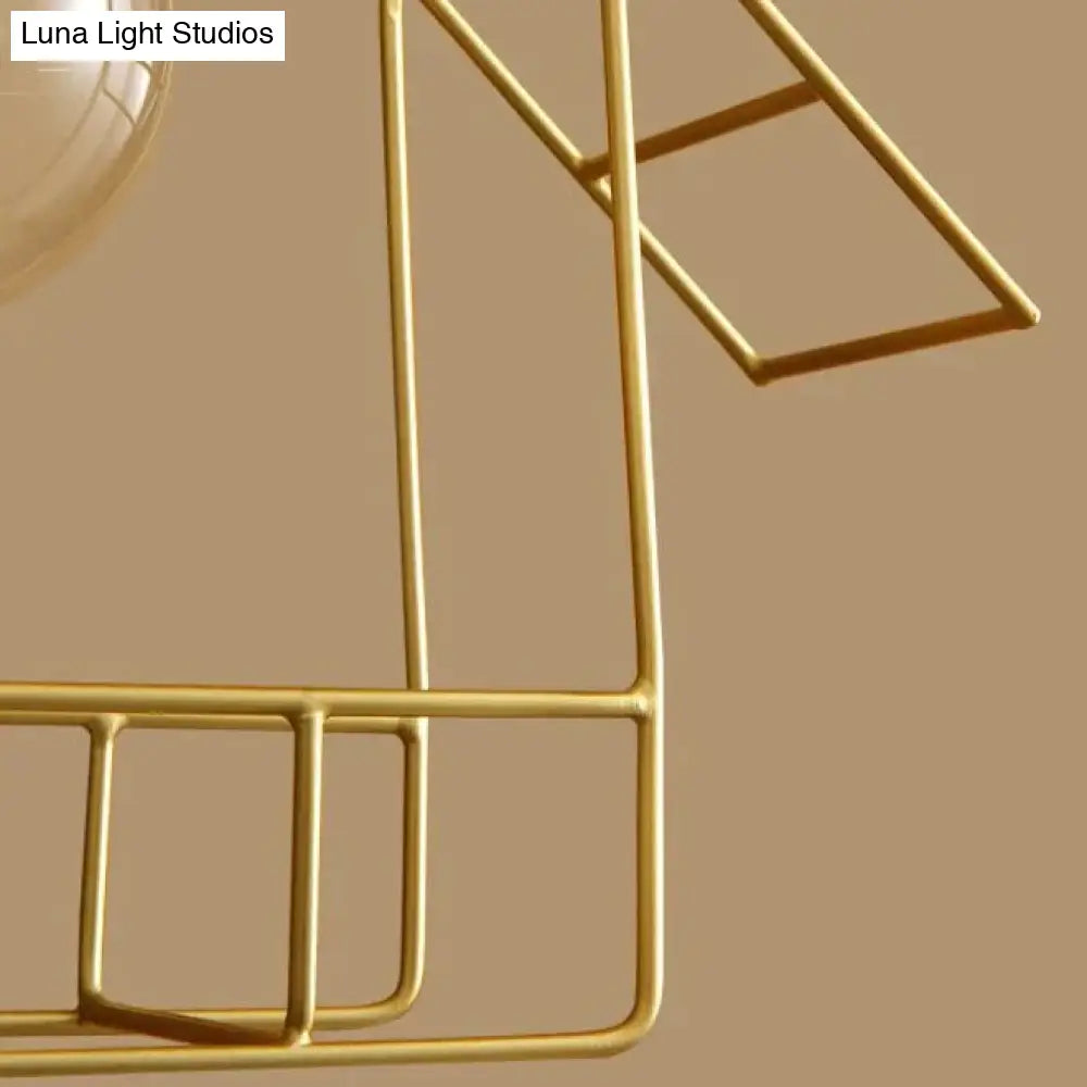 American All-Copper Balcony Ceiling Lamp