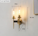 American Modern Minimalist Light Luxury Bedroom Lamps All Copper Wall Lamps Copper Wall Lamps
