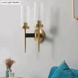 American Modern Minimalist Light Luxury Bedroom Lamps All Copper Wall Lamps Copper Wall Lamps