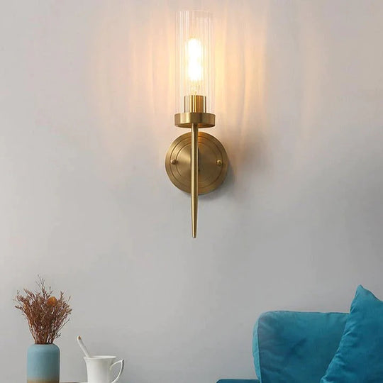 Lampes de chambre à coucher de luxe minimalistes modernes américaines toutes les appliques en cuivre
