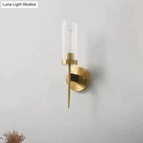 American Modern Minimalist Light Luxury Bedroom Lamps All Copper Wall Lamps Copper Wall Lamps