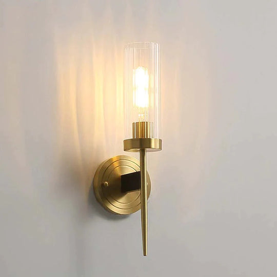 Lampes de chambre à coucher de luxe minimalistes modernes américaines toutes les appliques en cuivre