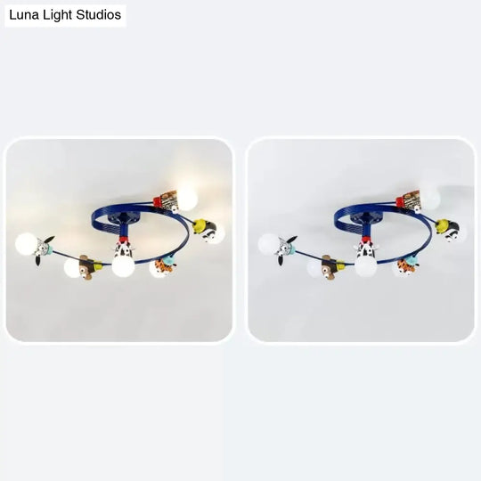Animal-Inspired Twist Arm Led Ceiling Lamp For Modern Offices