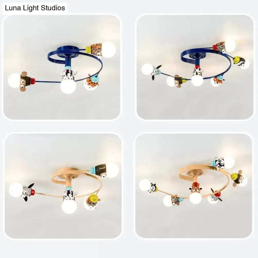 Animal-Inspired Twist Arm Led Ceiling Lamp For Modern Offices