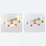 Animal-Inspired Twist Arm Led Ceiling Lamp For Modern Offices 6 / Orange