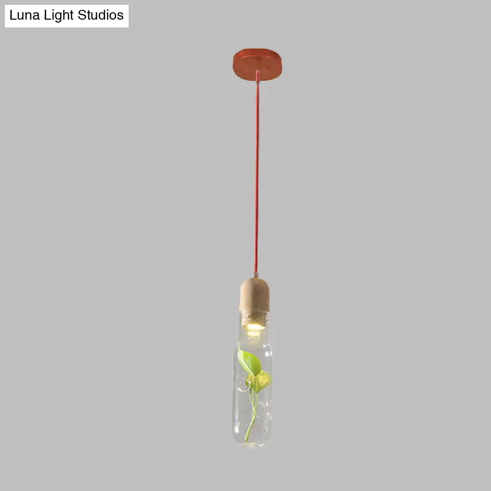 Antique Beige Glass Hanging Lamp Pendant With Led Bulb For Restaurants