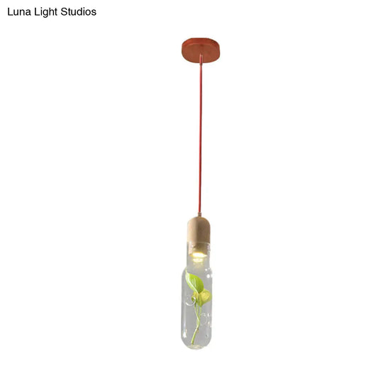 Antique Beige Glass Hanging Lamp Pendant With Led Bulb For Restaurants