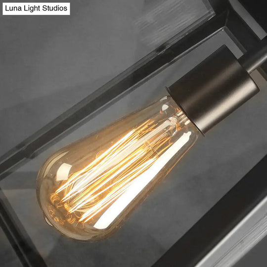 Antique Trapezoid Clear Glass Pendant Light - Ideal For Restaurants