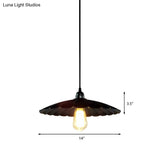 Antique Scalloped Pendant Lamp - 10’/12’ Dia Black’ Perfect For Your Kitchen