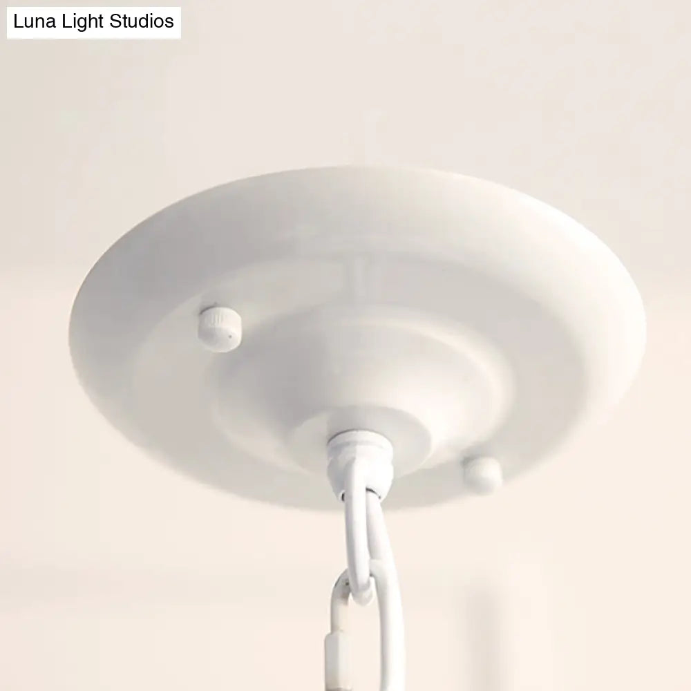 Antique Style 3-Head Beige Fabric Tower Pendant Light - Ideal For Restaurants