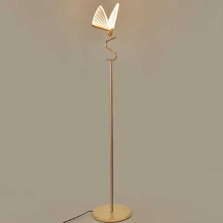 Art Deco Acrylic Led Floor Light With Gold Finish - Stylish Standing Lamp For Living Room /