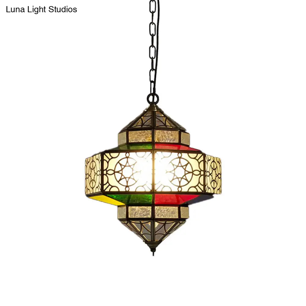 Art Deco Lantern Pendant Light In Black - Perfect For Your Kitchen