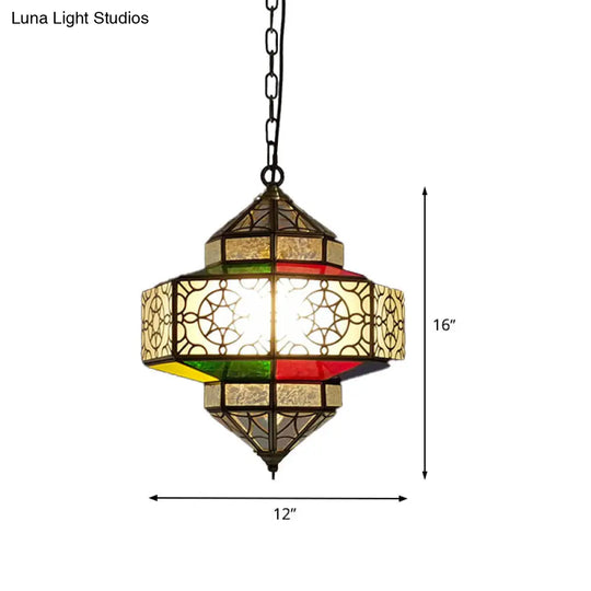 Art Deco Lantern Pendant Light In Black - Perfect For Your Kitchen