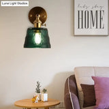 Art Living Room Bedroom Balcony Mirror Bedside Brass Copper Wall Lamp Copper Wall Lamps