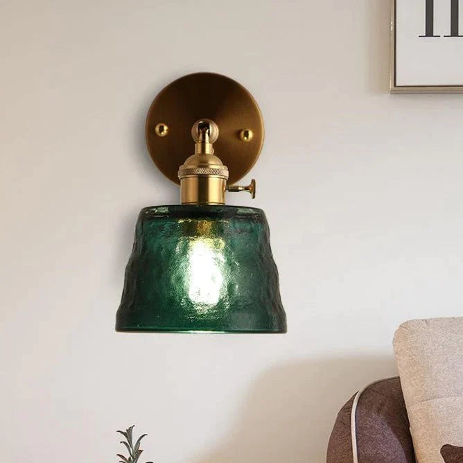 Art Living Room Bedroom Balcony Mirror Bedside Brass Copper Wall Lamp Copper Wall Lamps