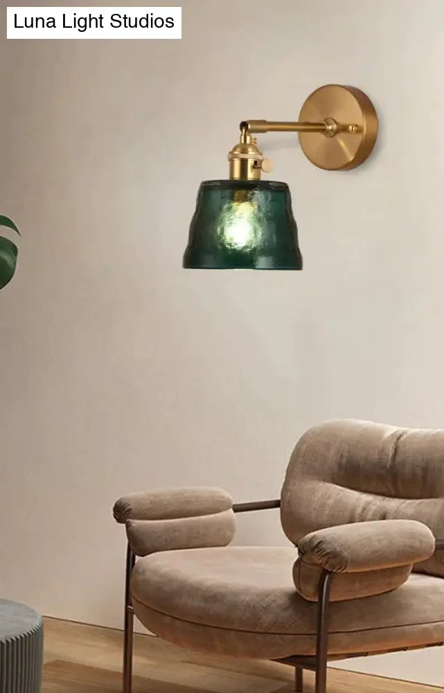 Art Living Room Bedroom Balcony Mirror Bedside Brass Copper Wall Lamp Copper Wall Lamps