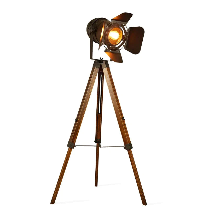 Artpad American Loft Rustic Vintage Floor Lamps For Living Room Office Study Lighting Black Red Led