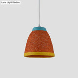 Asian Style Rattan Weaving Bell Hanging Lamp - Suspension Pendant Light For Snack Bars (1 Bulb)