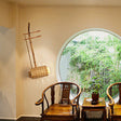 Asian Wood Wall Sconce Lamp With Bamboo Shade