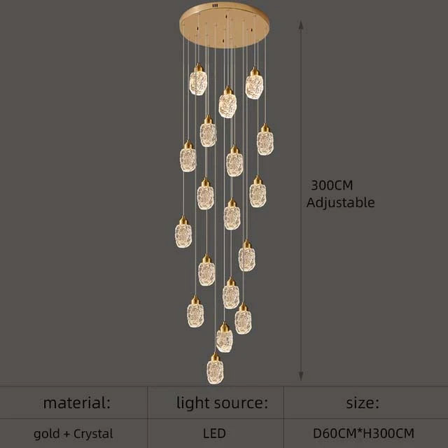 Astrea Modern LED Crystal Chandelier 18 lights / Cool Light