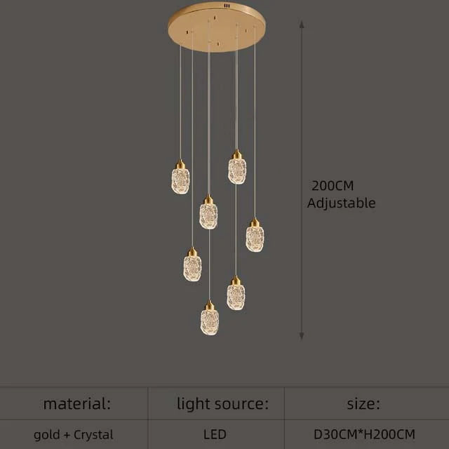 Astrea Modern LED Crystal Chandelier 7 lights / Cool Light
