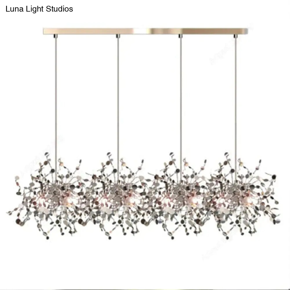 Athena - Luxury Art Deco Style Chandelier 4 Heads / Chrome Color 110V|White Light