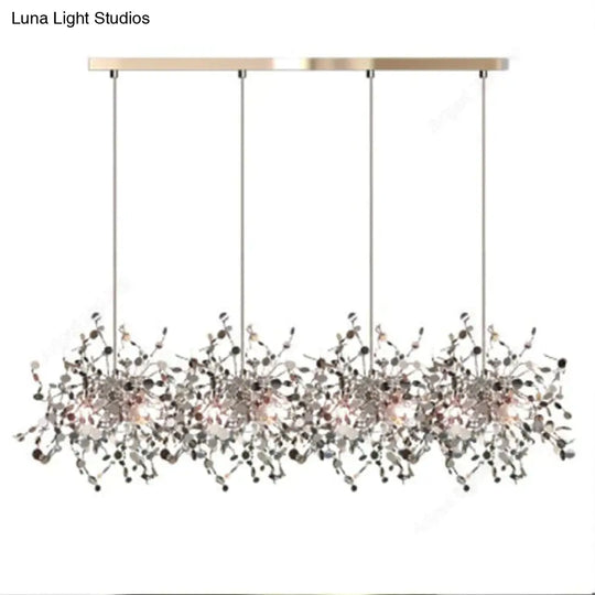 Athena - Luxury Art Deco Style Chandelier 4 Heads / Chrome Color 110V|White Light