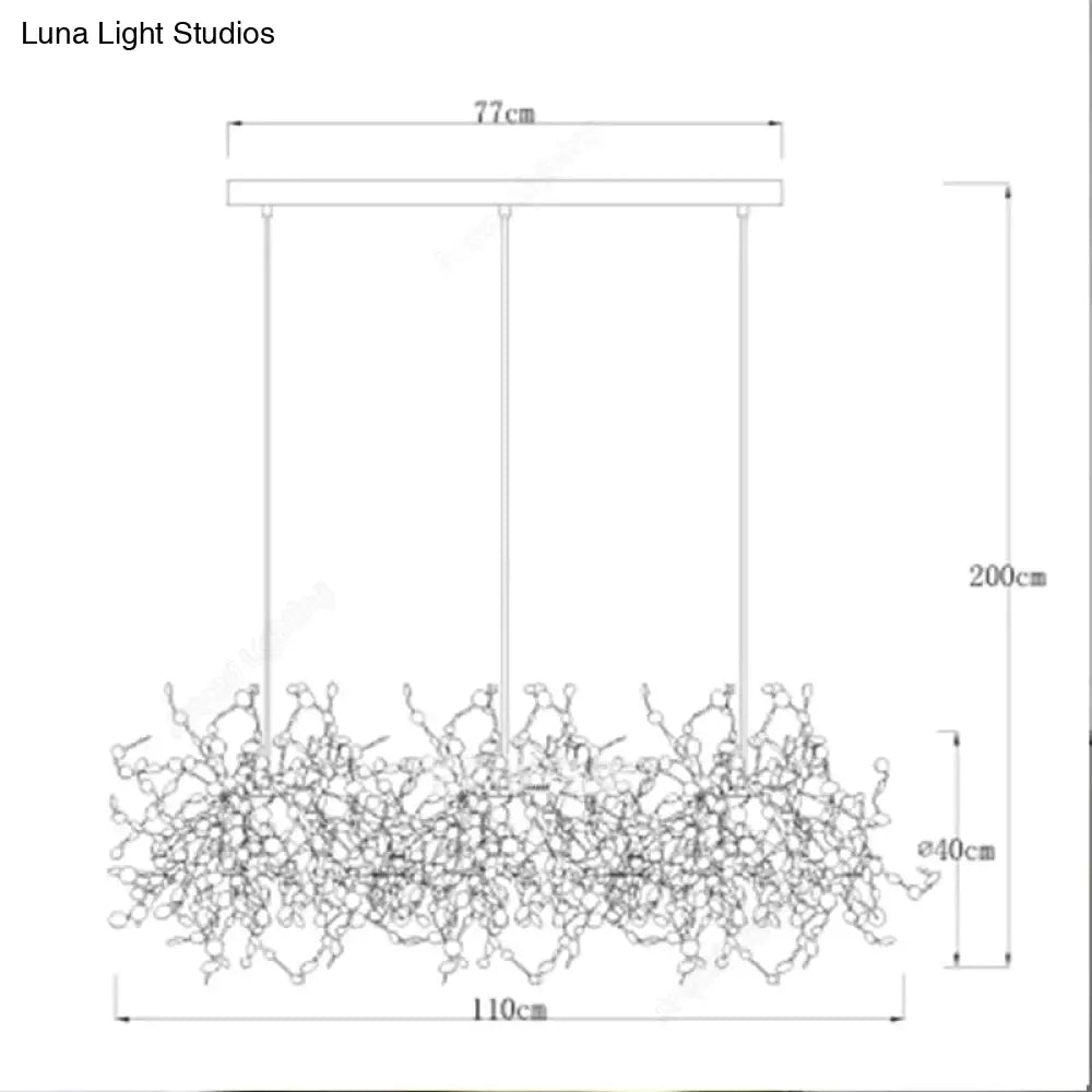 Athena - Luxury Art Deco Style Chandelier B Type / Chrome Color 110V|White Light