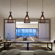 Bamboo Bell Pendant Ceiling Light - Minimalist 1-Head Suspension Lighting For Tea Room Coffee