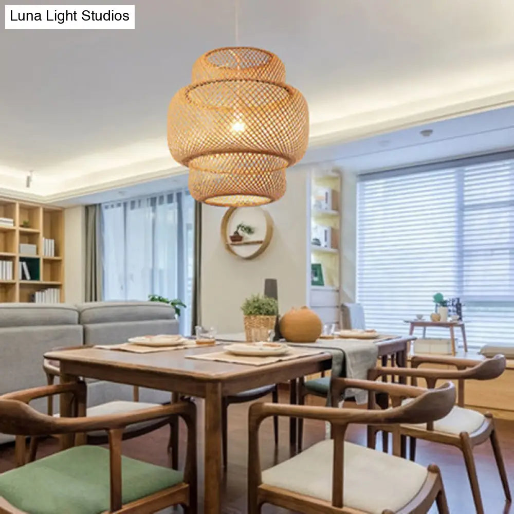 Bamboo Lantern Suspension Pendant Light - Simplicity At Its Best!