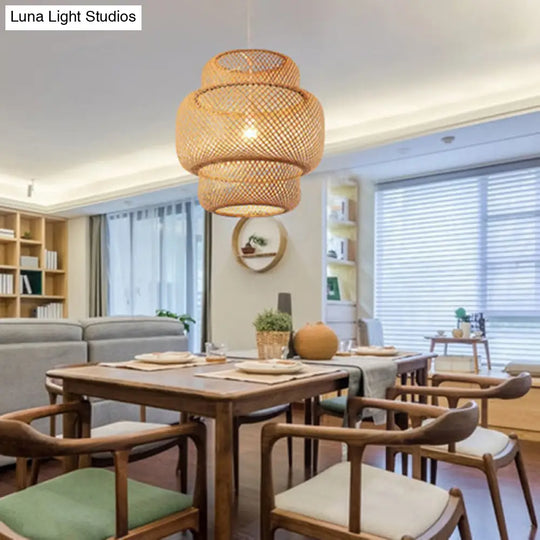 Bamboo Lantern Suspension Pendant Light - Simplicity At Its Best!