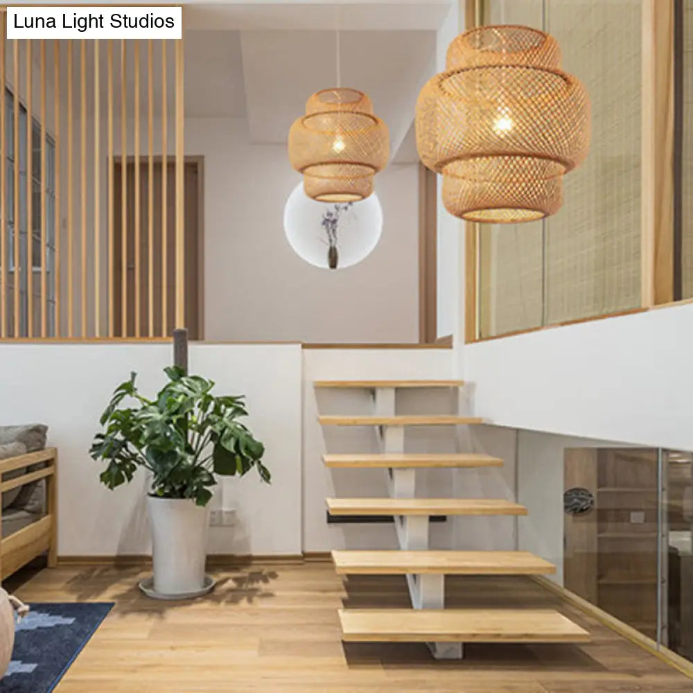 Bamboo Lantern Suspension Pendant Light - Simplicity At Its Best!