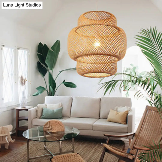 Bamboo Lantern Suspension Pendant Light - Simplicity At Its Best!