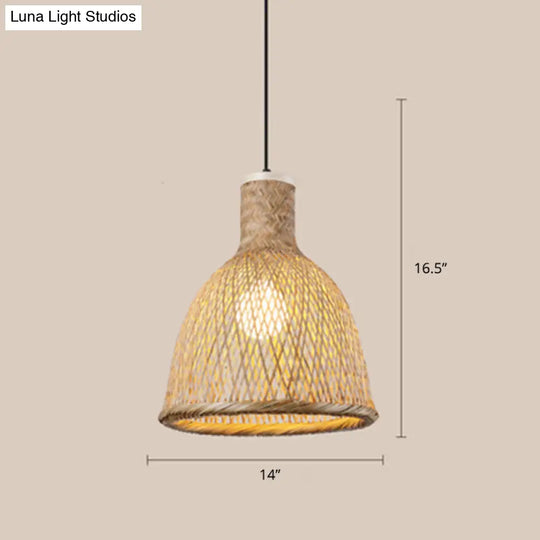 Bamboo Pendant Ceiling Light For Minimalist Restaurants