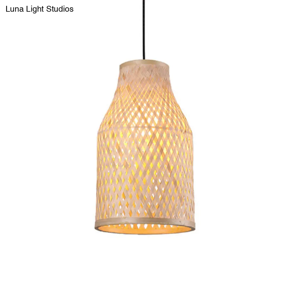 Bamboo Pendant Ceiling Light For Minimalist Restaurants