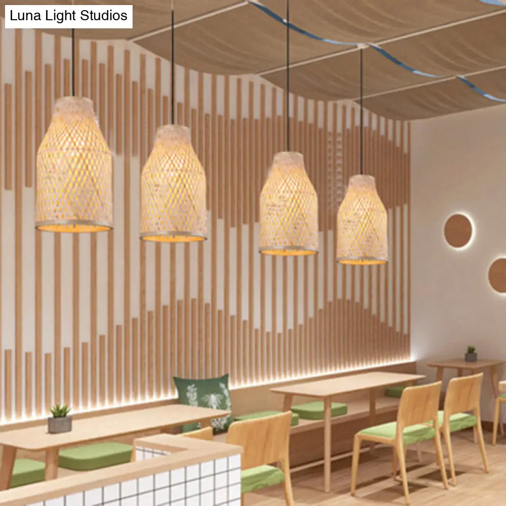 Bamboo Pendant Ceiling Light For Minimalist Restaurants