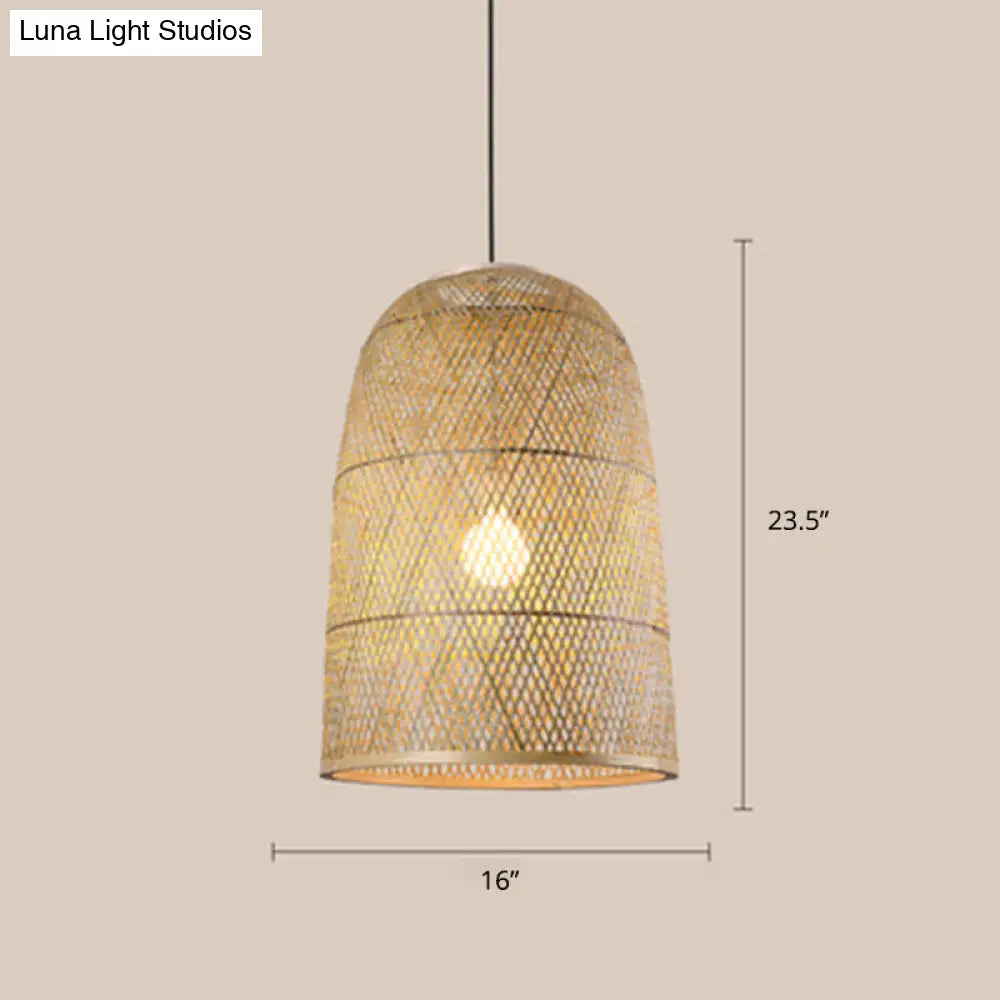 Bamboo Pendant Ceiling Light For Minimalist Restaurants