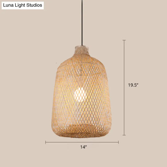 Bamboo Pendant Ceiling Light For Minimalist Restaurants