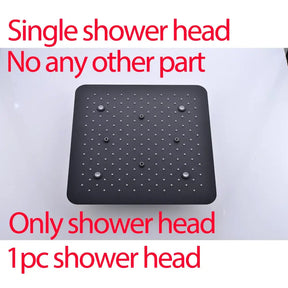 Bathroom 20inch 50x50cm Shower Head Panel Faucet Rain Mist Laterfal Jets Thermostatic Valve Mixer System SPA Massage